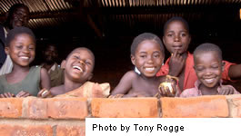 Boys from Mbang'Ombe village in Malawi